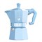 Гейзерная кофеварка Bialetti Moka Express Exclusive Blue 9062, 6 чашек - фото 31074