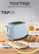 Тостер SMEG TSF01PBEU на 2 ломтика; подогрев, размораживание, багель; 6 ур. поджарки; съемный поддон - фото 32665